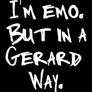 Im Emo But In A Gerard Way Ladies Black T Shirt 3