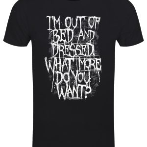 Im Out Of Bed and Dressed Mens Black T Shirt 1