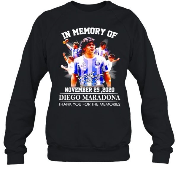 In memory of Diego Maradona November 25 2020 shirt