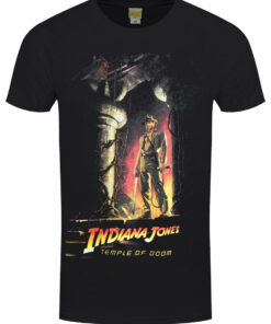 Indiana Jones Temple Of Doom Poster Mens Black T Shirt 1