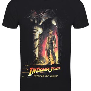 Indiana Jones Temple Of Doom Poster Men’s Black T-Shirt