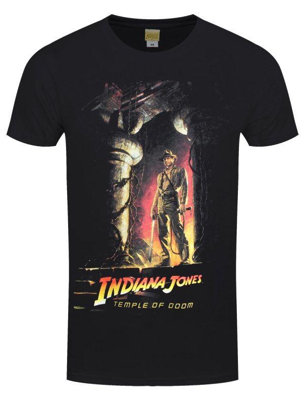 Indiana Jones Temple Of Doom Poster Men’s Black T-Shirt