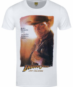 Indiana Jones The Last Crusade Poster Mens White T Shirt 1