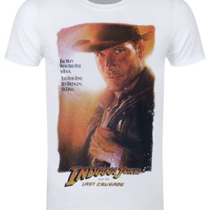 Indiana Jones The Last Crusade Poster Mens White T Shirt 1