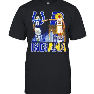 Indiana Reginald Wayne Miller and Peyton Manning signature shirt