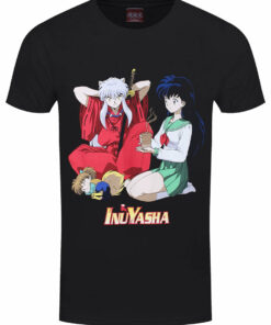 InuYasha InuYasha Kagome Shippo Mens Black T Shirt 1