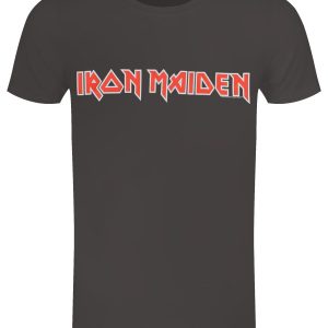 Iron Maiden Classic Logo Men’s Grey T-Shirt