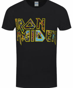 Iron Maiden Eddie Logo Album Art Mens Black T Shirt 1
