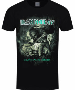 Iron Maiden Fear To Eternity Distress Mens Black T Shirt 1