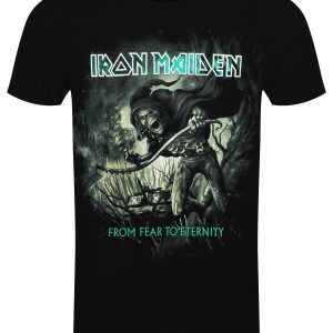 Iron Maiden Fear To Eternity Distress Men’s Black T-Shirt