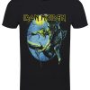 Iron Maiden Fear of the Dark Oval Eddie Moon Men’s Black T-Shirt
