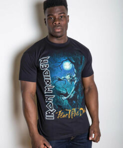 Iron Maiden Fear of the Dark Tree Sprite Mens Black T Shirt 3
