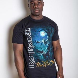 Iron Maiden Fear of the Dark Tree Sprite Mens Black T Shirt 3