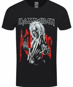 Iron Maiden Killers Eddie Large Graphic Distress Mens Black T Shirt 1