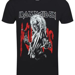 Iron Maiden Killers Eddie Large Graphic Distress Mens Black T Shirt 1