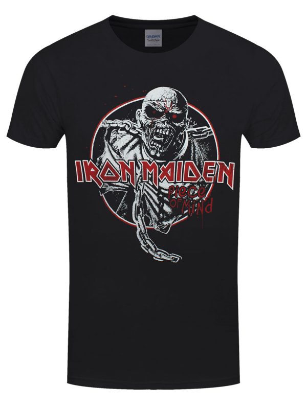 Iron Maiden Piece of Mind Circle Men’s Black T-Shirt