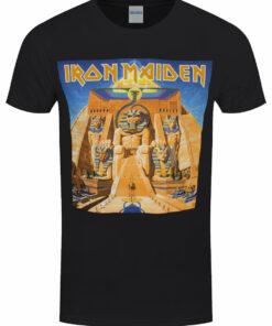 Iron Maiden Powerslave Album Cover Mens Black T Shirt 1