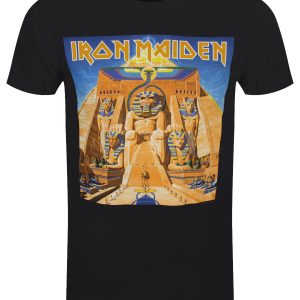 Iron Maiden Powerslave Album Cover Mens Black T Shirt 1