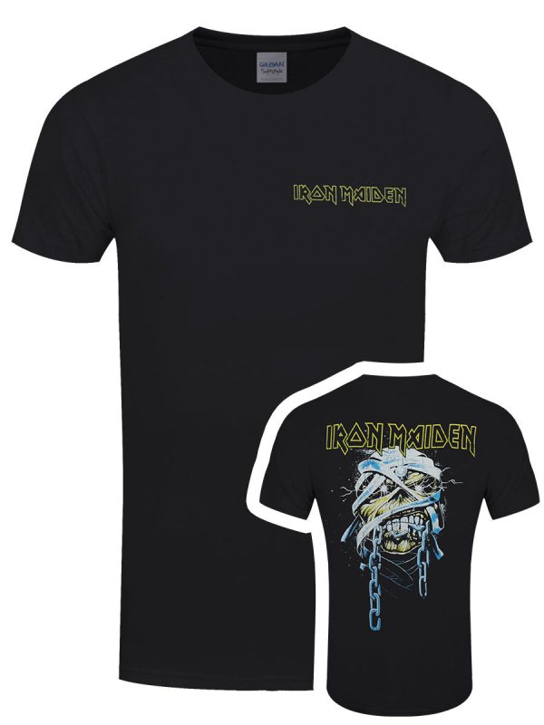 Iron Maiden Powerslave Head & Logo Men’s Black T-Shirt