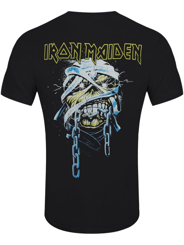 Iron Maiden Powerslave Head & Logo Men’s Black T-Shirt