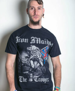 Iron Maiden Sketched Trooper Mens Black T Shirt 3