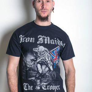 Iron Maiden Sketched Trooper Mens Black T Shirt 3