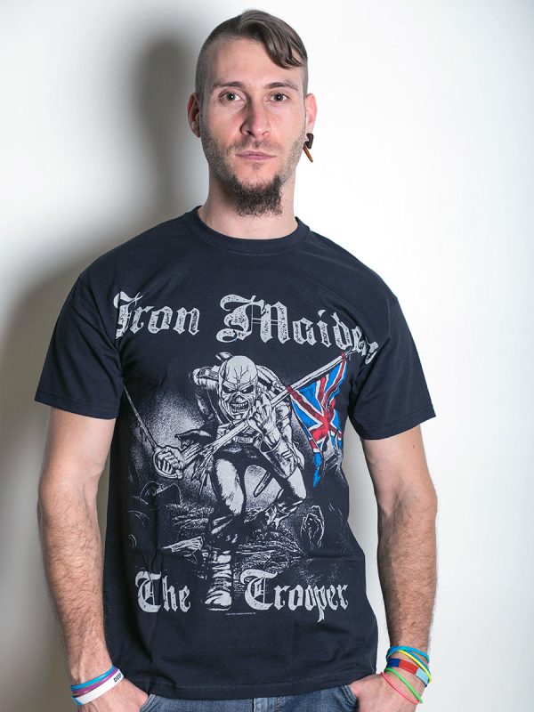 Iron Maiden Sketched Trooper Men’s Black T-Shirt