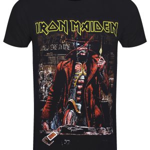 Iron Maiden Stranger Sepia Mens Black T Shirt 1