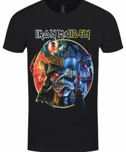 Iron Maiden The Future Past Tour 23 Circle Art Mens Black T Shirt 1