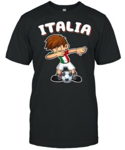 Italia Dabbing Football Soccer Boy Italy T Shirt 1
