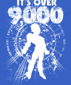 Its Over 9000 Mens Blue T Shirt 3