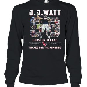 J J Watt 99 Houston Texans Thank You For The Memories Signature shirt 3