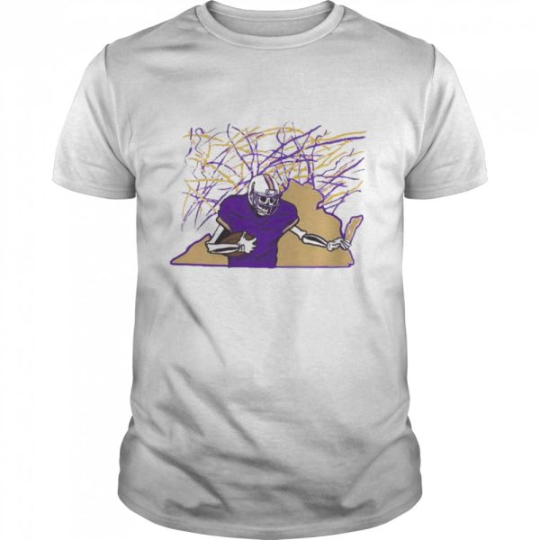 JMU football skeleton shirt