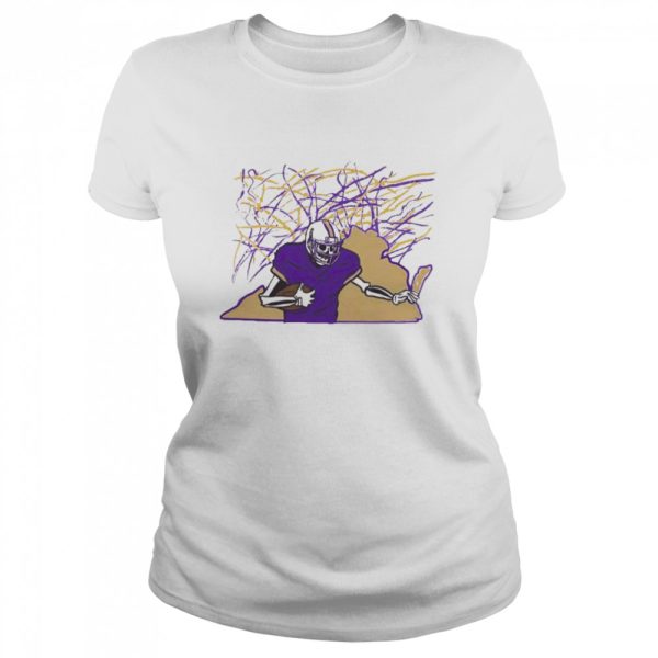 JMU football skeleton shirt