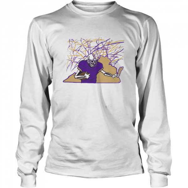 JMU football skeleton shirt