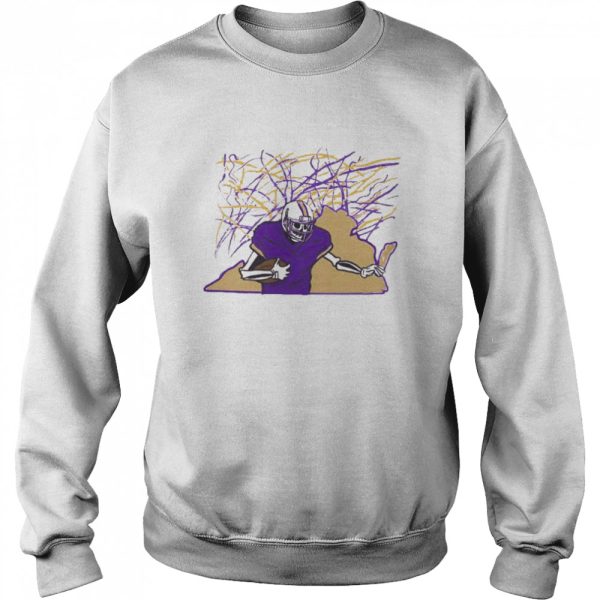 JMU football skeleton shirt