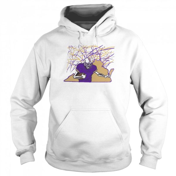 JMU football skeleton shirt