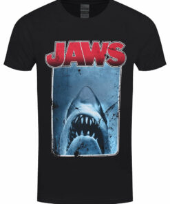 Jaws Poster Mens Black T Shirt 1