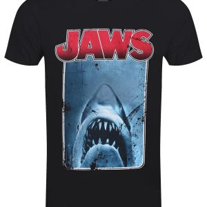 Jaws Poster Mens Black T Shirt 1