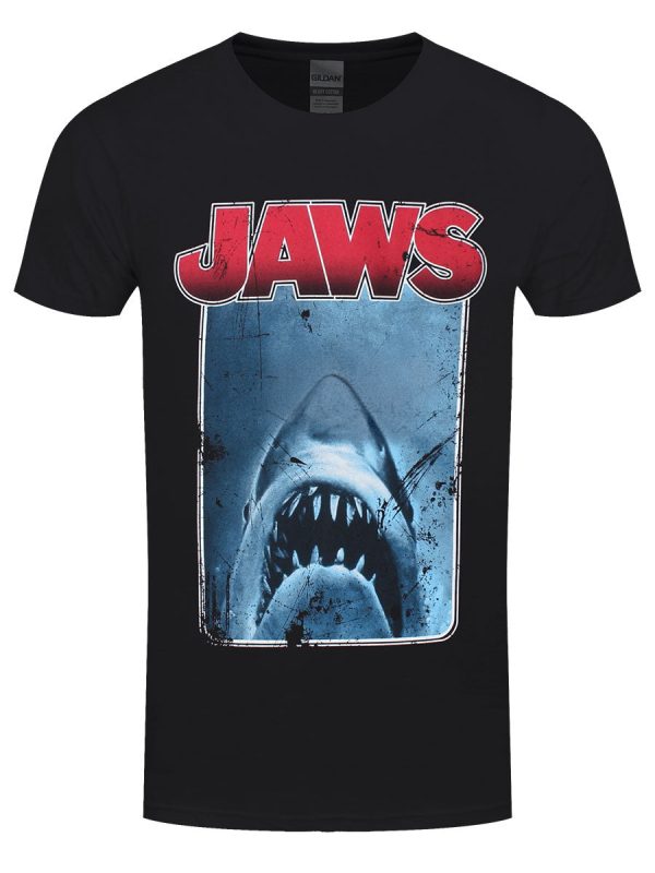 Jaws Poster Men’s Black T-Shirt