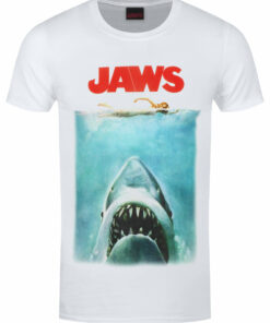 Jaws Poster Mens White T Shirt 1