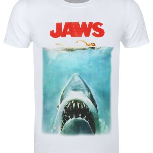 Jaws Poster Men’s White T-Shirt