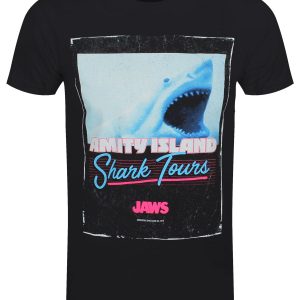 Jaws Shark Tours Mens Black T Shirt 1