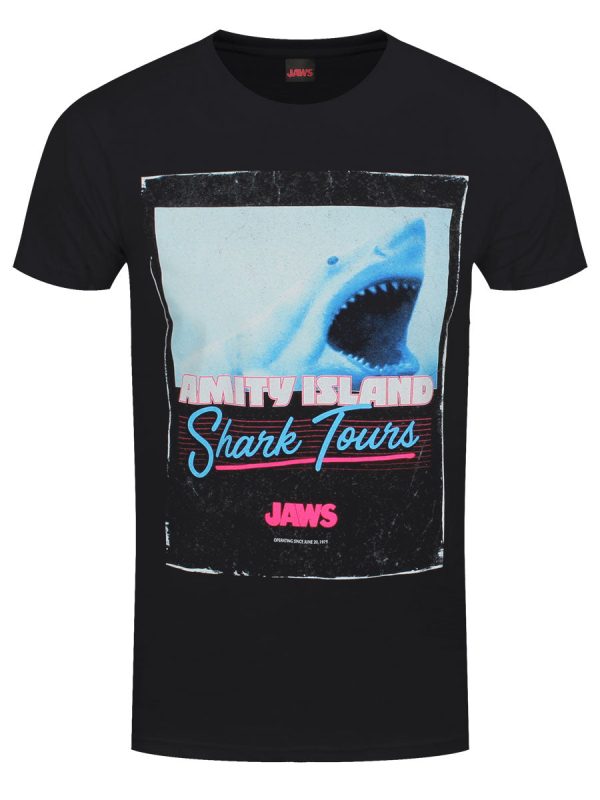 Jaws Shark Tours Men’s Black T-Shirt