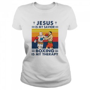 Jesus Is My Savior Boxing Is My Therapy Vintage shirt