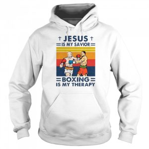 Jesus Is My Savior Boxing Is My Therapy Vintage shirt 5