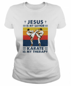 Jesus Is My Savior Karate Is My Therapy Vintage shirt 2