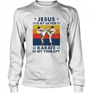 Jesus Is My Savior Karate Is My Therapy Vintage shirt 3