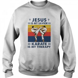 Jesus Is My Savior Karate Is My Therapy Vintage shirt 4