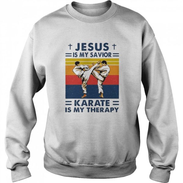 Jesus Is My Savior Karate Is My Therapy Vintage shirt